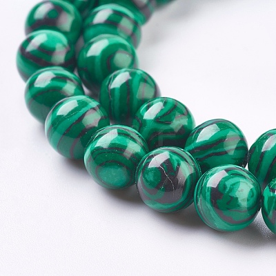 Synthetic Malachite Beads Strands TURQ-P028-04-8mm-1