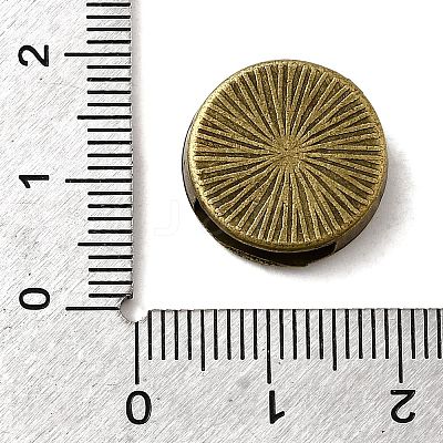 Tibetan Style Alloy Slide Charms Cabochon Settings X-PALLOY-Q341-04AB-FF-1