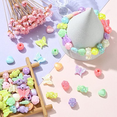 Opaque Acrylic Beads MACR-CJ0001-64-1