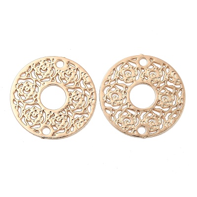 Rack Plating Brass Connector Charms KK-Q792-08LG-1