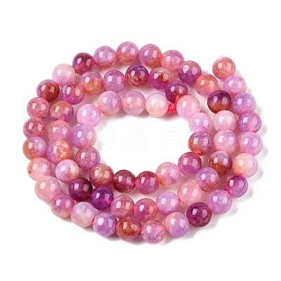 Dyed Natural White Jade Beads Strands G-T138-6mm-210-11-1