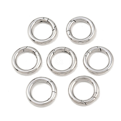 Tarnish Resistant Ring 304 Stainless Steel Spring Gate Rings STAS-E073-06-1