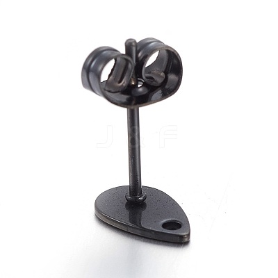 304 Stainless Steel Stud Earring Findings Ion Plating(IP) STAS-L211-05A-B-1