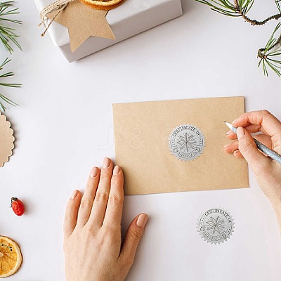 34 Sheets Silver Foil Embossed PET Picture Sticker DIY-WH0528-001-1