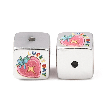 Printed Plating Acrylic Beads AC-CBA655C-17A-1