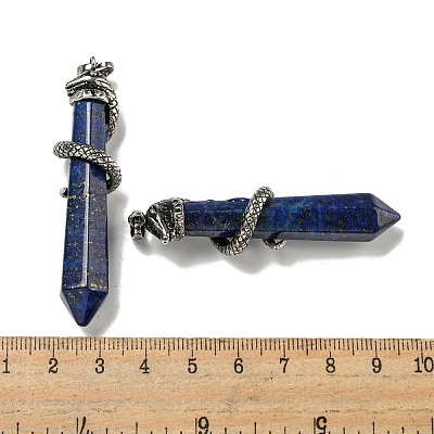 Dyed Natural Lapis Lazuli Pointed Big Pendants G-F766-07AS-04-1