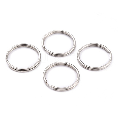 Non-Tarnish 304 Stainless Steel Split Key Rings STAS-H153-02P-1