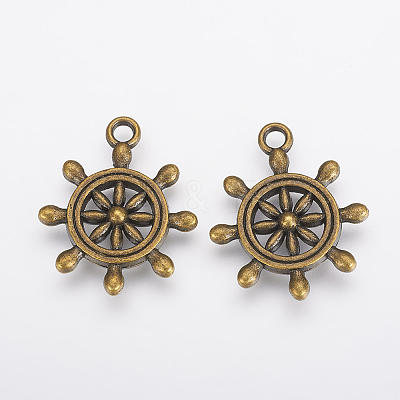 Tibetan Style Alloy Pendants X-TIBEP-A122979-AB-FF-1