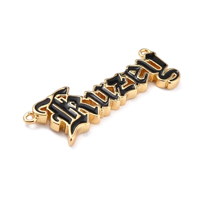 Real 18K Gold Plated Brass Enamel Links Connectors KK-G402-29G-1