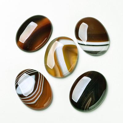 Natural Striped Agate/Banded Agate Cabochons G-F296-02-30x40mm-1