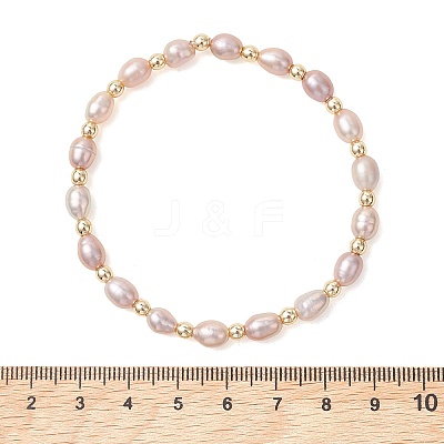 Natural Cultured Freshwater Pearl Beads Stretch Bracelets for Women BJEW-JB13540-01-1