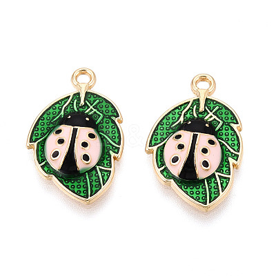 Alloy Enamel Pendants ENAM-N064-13KCG-1