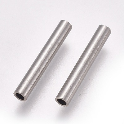 Non-Tarnish 304 Stainless Steel Tube Beads STAS-F224-01P-F-1