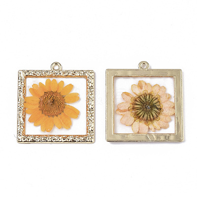 Epoxy Resin Pendants X-RESI-T045-029F-1