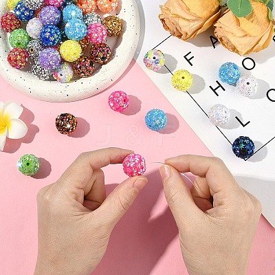 10Pcs Opaque Acrylic Beads OACR-YW0003-35A-1