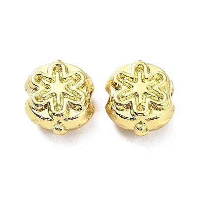 Rack Plating Alloy Beads PALLOY-D024-02G-1