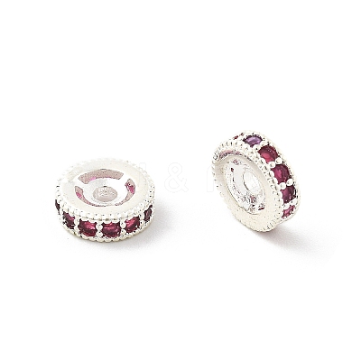 Brass Micro Pave Cubic Zirconia Beads KK-R216-10B-S02-1