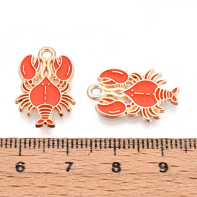 Marine Animals Alloy Enamel Pendants ENAM-T022-34I-1