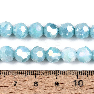 Anti-Tarnish Electroplate Glass Beads Strands EGLA-T021-8mm-15-10-1