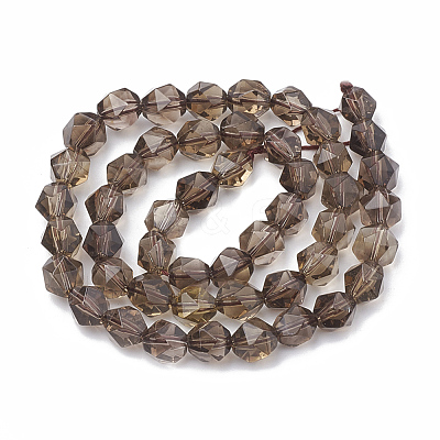 Natural Smoky Quartz Beads Strands G-S332-6mm-011-1