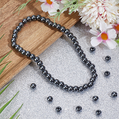 1 Strand Electroplated Synthetic Non-Magnetic Hematite Beads Strands G-PA0002-42B-1