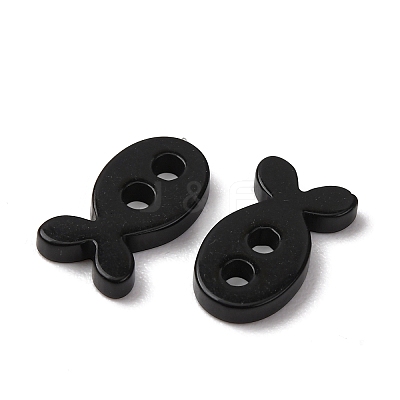 2-Hole Marine Organisms Opaque Resin Buttons RE-CBAE064-05B-1
