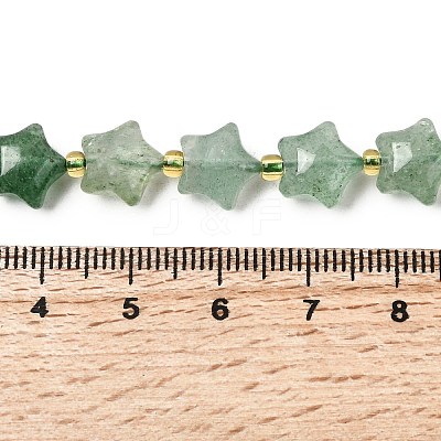 Natural Green Strawberry Quartz Beads Strands G-Z080-A32-10mm-1