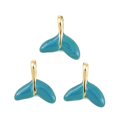 Brass Enamel Charms KK-B167-02G-1