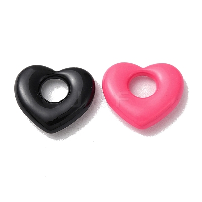 Spray Painted Alloy European Beads X-PALLOY-M215-02-1
