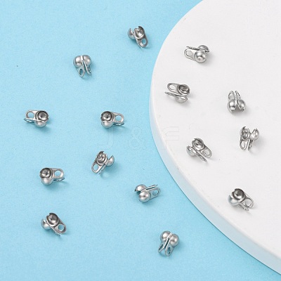 Tarnish Resistant 304 Stainless Steel Bead Tips STAS-R063-22-1