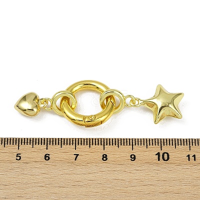 Brass Spring Gate Rings KK-M322-11G-01-1