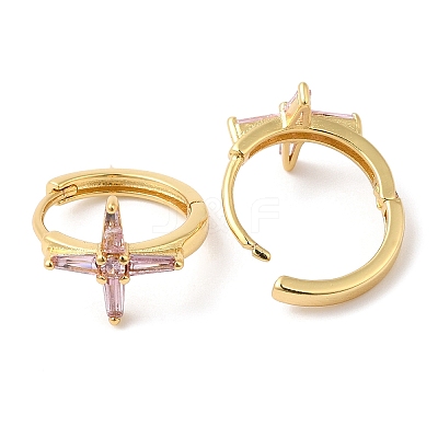 Cross Cubic Zirconia Cuff Earrings EJEW-G348-16G-03-1