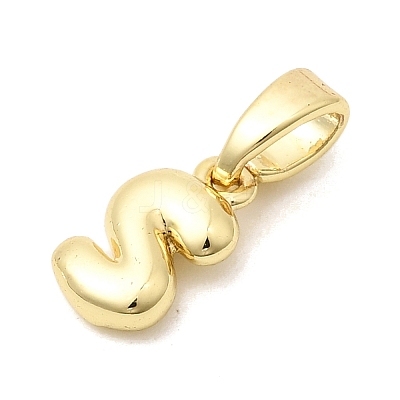Brass Letter Charms KK-G554-22G-S-1