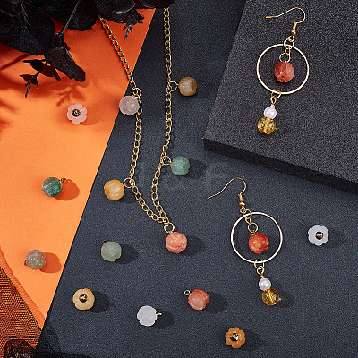 4 Sets Natural Mixed Stone Charms FIND-CA0005-80-1