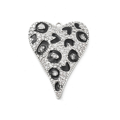 Brass Micro Pave Clear Cubic Zirconia Pendants KK-L228-43B-P-1