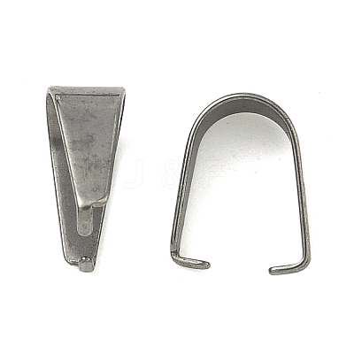 Tarnish Resistant 201 Stainless Steel Snap on Bails STAS-Q007-1-1
