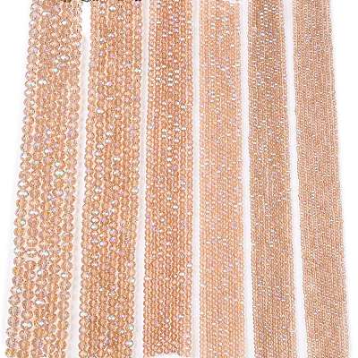 Electroplate Glass Beads Strands EGLA-A044-T6mm-L20-1
