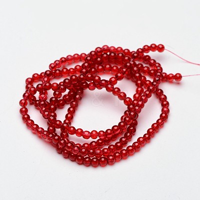 Crackle Glass Beads Strands X-CCG-Q001-4mm-13-1
