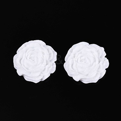 Flower Opaque Resin Cabochons CRES-T025-28C-02-1
