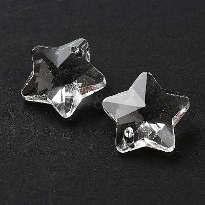 Transparent Glass Pendants X-GLAA-P037-04-16-1