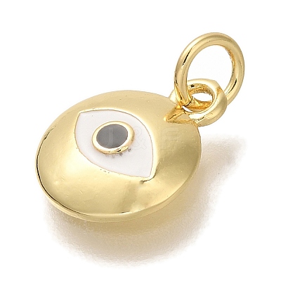 Rack Plating Brass Enamel Charm KK-I720-62G-1