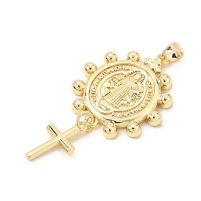 Brass Big Pendants KK-CBA459D-02G-03-1