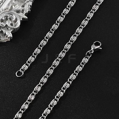 Non-Tarnish 304 Stainless Steel Lumachina Chain Necklaces X-NJEW-P226-08P-01-1