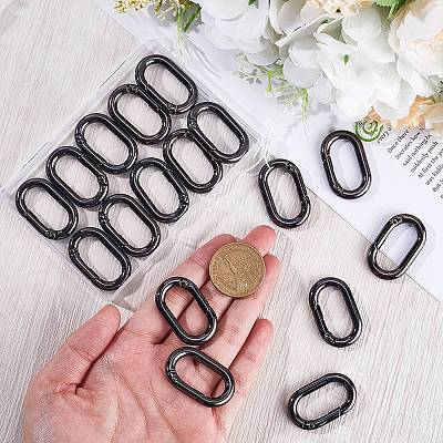 18Pcs Alloy Spring Gate Rings FIND-SP0001-43-1