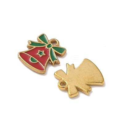 304 Stainless Steel Enamel Pendants STAS-L300-012G-08-1