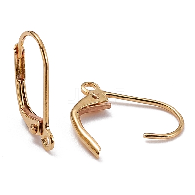 Brass Leverback Earring Findings X-KK-F824-007G-1