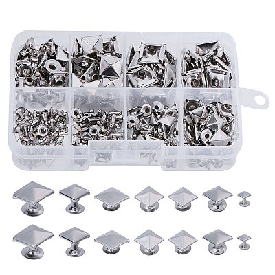 168 Sets 7 Styles Alloy Rivets Nails Set FIND-CA0010-77P-1