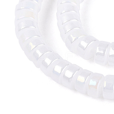 AB Color Plated Imitation Jade Glass Beads Strands GLAA-T026-3x6mm-J01-1