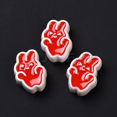 Opaque Acrylic Beads OACR-H025-01D-1
