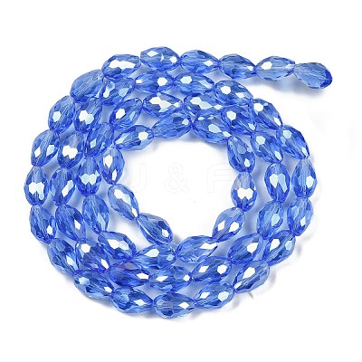 Transparent Electroplate Glass Beads Strands EGLA-N013-T10mm-B10-1